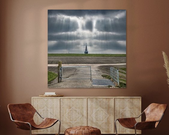 Voorbeeld van het werk in een kamer