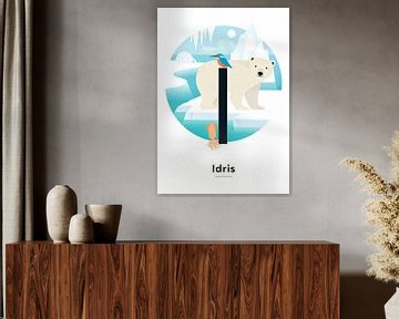 Name poster Idris by Hannah Barrow