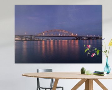 Nijmegen Waal bridge in the twilight by Patrick Verhoef