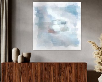 Abstract in blue and grey
