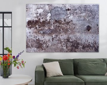 Weathered concrete wall in shades of grey, blue and brown by Affect Fotografie