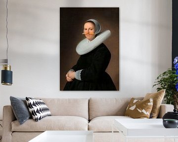 Porträt von Adriana Croes, Johannes Cornelisz. Gemalt von Verspronck in Bleistift von Maarten Knops
