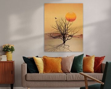 Desert tree van Leon Brouwer