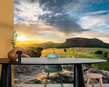 Quirl in der Sächsischen Schweiz - Aussicht Richtung Pfaffenstein von Pixelwerk