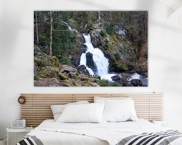 Imposante en prachtige Triberg watervallen in het Zwarte Woud van creativcontent