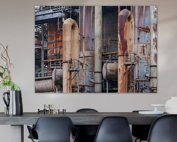 Rusty components of an ironworks by Achim Prill