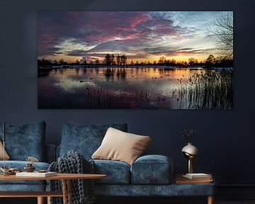 Mirrored sunset by Helga van de Kar