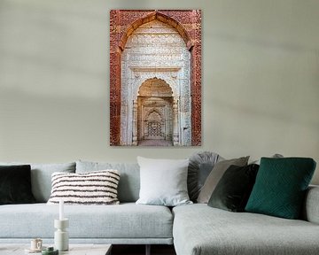Delhi - doorkijkje in de Qutb Minar doorkijkje
