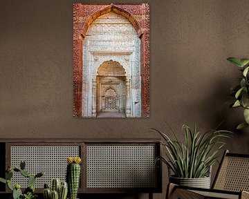 Delhi - doorkijkje in de Qutb Minar doorkijkje