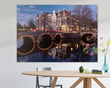 Hoek Keizersgracht/Leidsegracht Amsterdam van Remy Kremer
