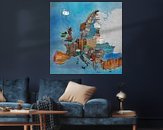Voorbeeld van het werk in een kamer