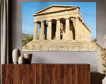 Temple of Concordia, a Greek temple in the temple valley in Agrigento, Sicily, Italy by WorldWidePhotoWeb