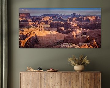 Panorama van Monument Valley van Henk Meijer Photography