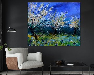 Orchard in spring by pol ledent