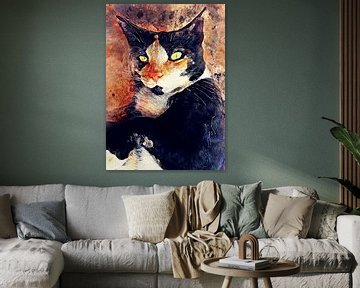 Katze Tier Aquarell Kunst #Katze #Kätzchen von JBJart Justyna Jaszke