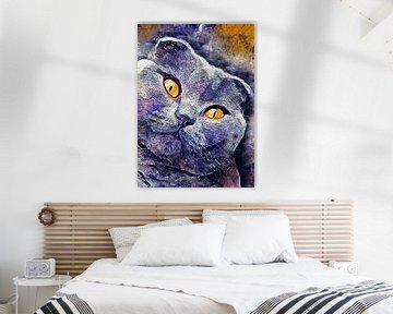 Kat dieren aquarel kunst #kat #kitten