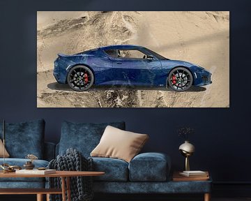 Lotus Evora 400 Art Car in blauw