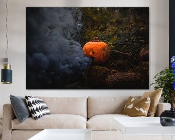 Halloween pompoen met rook van Markus Weber