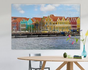 De Pontjesbrug en het Penhagebouw op Curacao van rene marcel originals