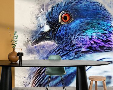 Voorbeeld van het werk in een kamer