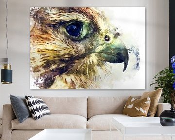 Oiseau crécerelle art aquarelle #kestrel sur JBJart Justyna Jaszke