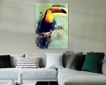 Aquarelle de l'oiseau Toucan #toucan sur JBJart Justyna Jaszke