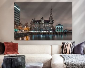 Das schöne Gebäude der Lotsenstation in Antwerpen kurz nach Sonnenuntergang von Daan Duvillier | Dsquared Photography