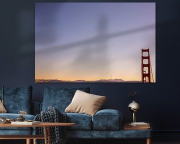 Golden Gate Bridge San Francisco zonsondergang van Erwin van Oosterom