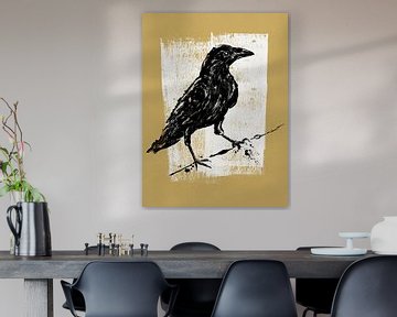 Drawing carrion crow 2 by Lida Bruinen