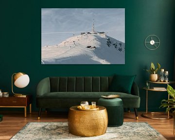 Schneebedeckter Berggipfel des Kitzbüheler Horns bei Sonnenuntergang von Sophia Eerden