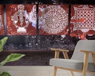 Traditional murals in Temple