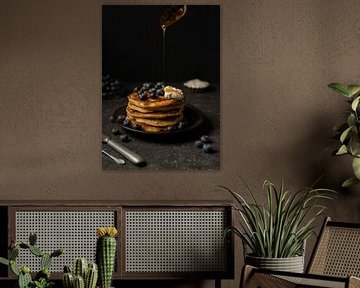 American pancakes with blueberries by Blackbird PhotoGrafie