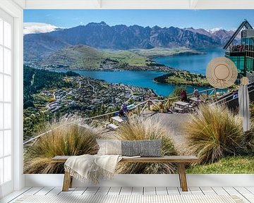 Bob`s Peek boven Queenstown, Nieuw Zeeland van Christian Müringer