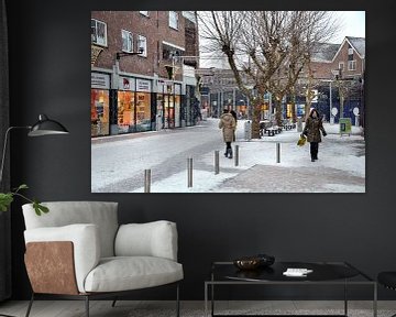 Spijknisse, Winkel Centrum, Wintertijd van Willem Scherpenisse