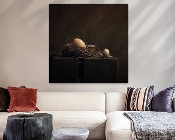 Stillleben "Zwei Eier" von Carolien van Schie