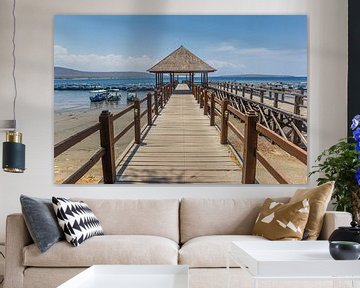 Wooden jetty in the Bali Barat National Park, Indonesia by Marc Venema