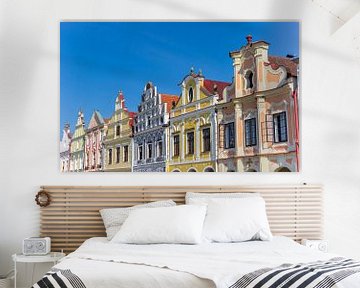 Colorful facades of historic houses in Telc by Marc Venema
