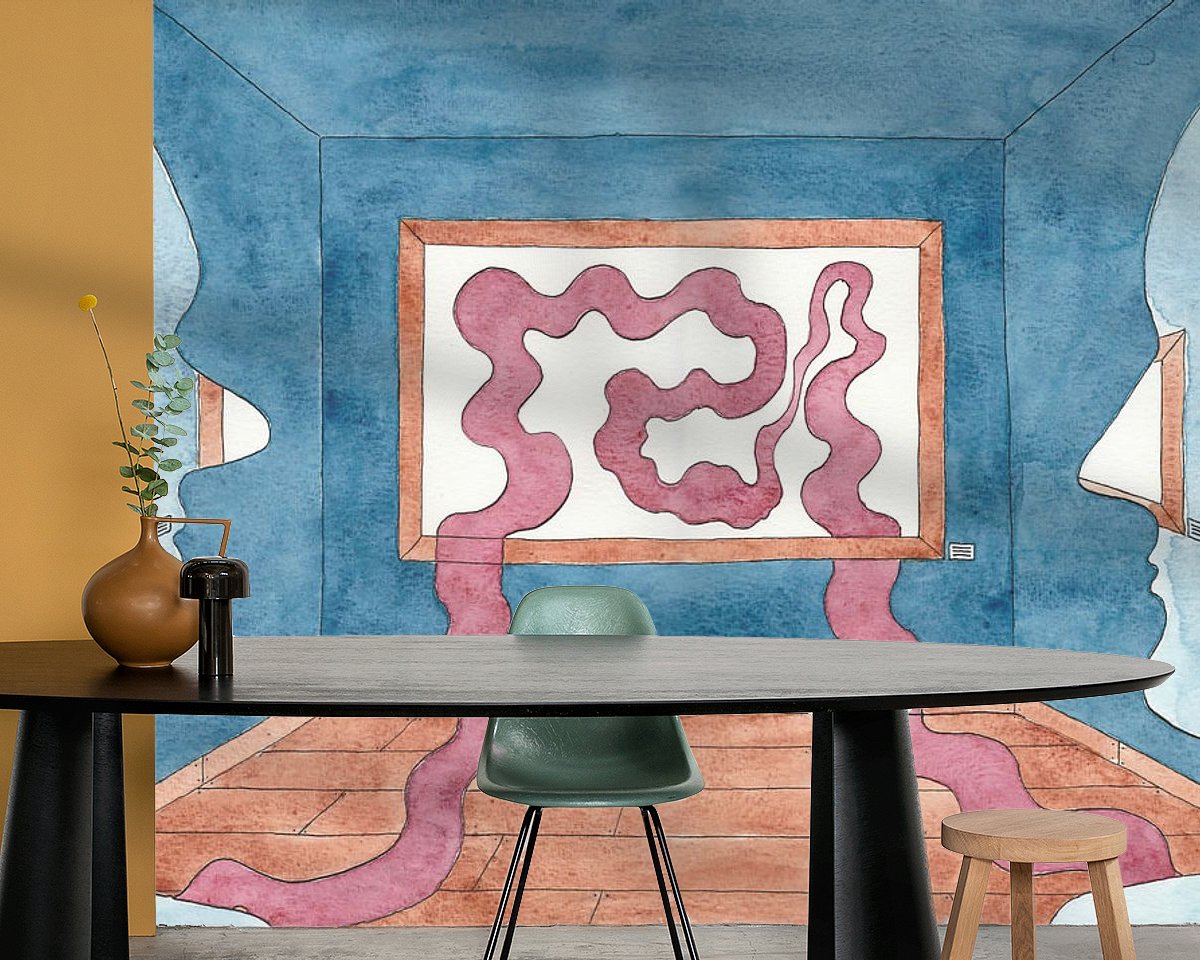 Voorbeeld van het werk in een kamer