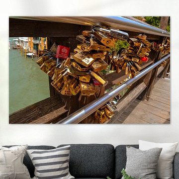 Love united on a bridge in Venice (soft light)