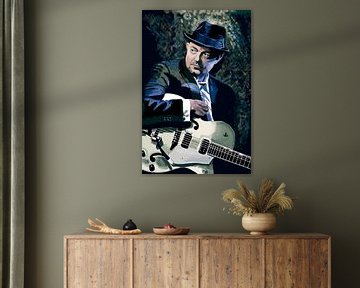 bluesman with guitar by Bert-Jan de Wagenaar