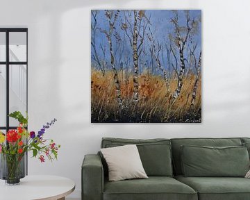 Aspen bomen van pol ledent