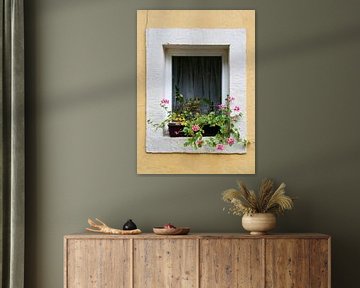 Window of a house in the village of Rathen in the Elbsanstein Mountains by Heiko Kueverling