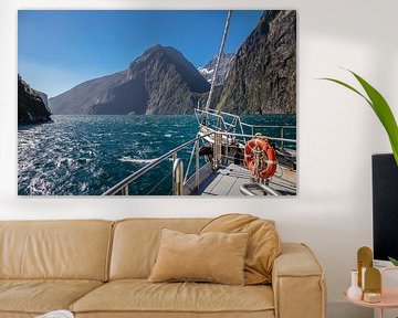 On the boat Milford Mariner in Milford Sound, New Zealand by Christian Müringer