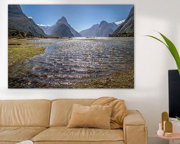 Milford Sound en Mitre Peak, Nieuw Zeeland van Christian Müringer