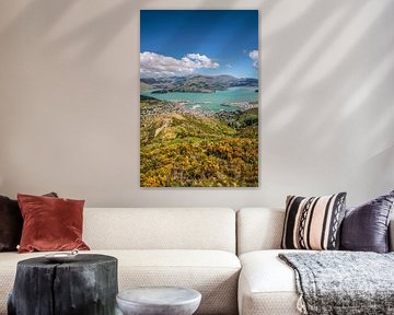 View of Lyttelton from the Port Hills, New Zealand by Christian Müringer