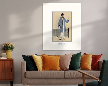 Tennis | Sports and Games | Art Deco Fashion Print | Historical Advertisement | Vintage/Retro with M by NOONY