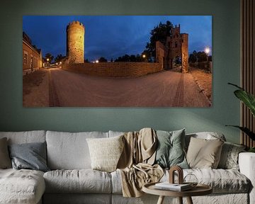 Mittenwalde - old town gate and powder tower by Frank Herrmann