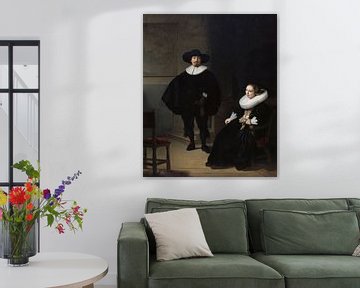 Een dame en heer in het zwart, Rembrandt - 1633
