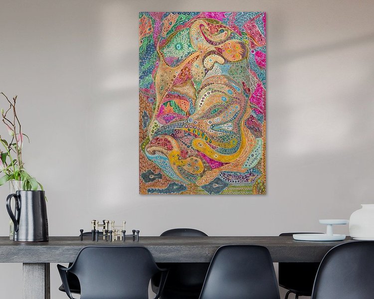 Voorbeeld van het werk in een kamer