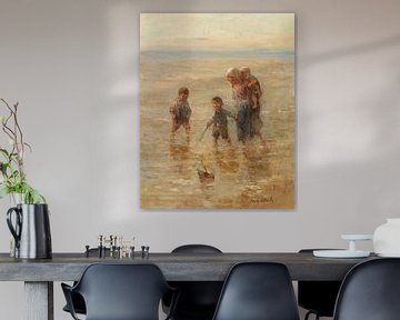 Kinderen spelen in de branding, Jozef Israëls